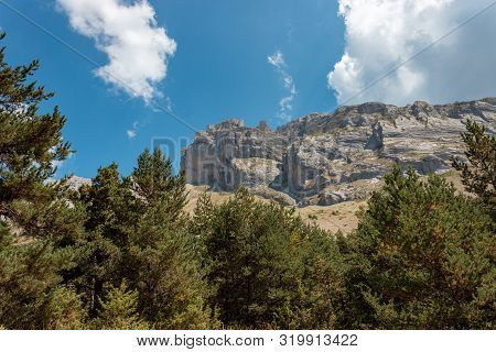 Scenic View Of The Devoluy Mountains On A Warm Summer's Day