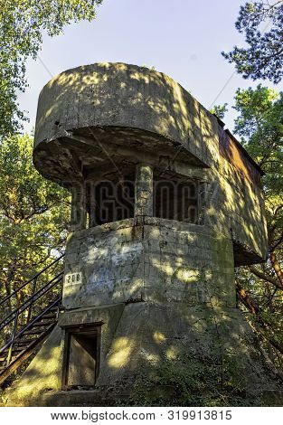 Hel, Pomerania, Poland - August 27: Old Polish Bunker On The Coast On August 27, 2019 In Hel, Pomera