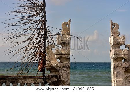 Gate To The Ocean. View Near Candi Dasa, Bali, Indonesia.