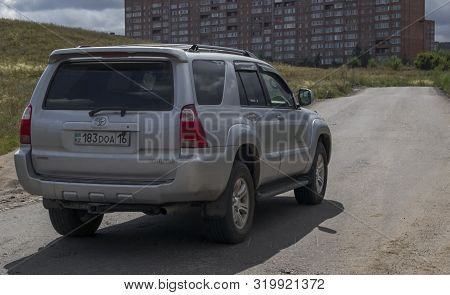 Kazakhstan, Ust-kamenogorsk, August 23, 2019: Toyota 4runner. Japanese Suv
