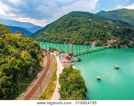 Jablanicko Lake In Bosnia And Herzegovina Near Village Ostrozac