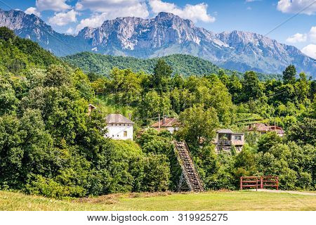 Heroic Destroyed Bridge In Jablanica Above Neretva River In Bosnia And Herzegovina