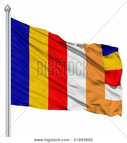 Waving Flag of Budhist