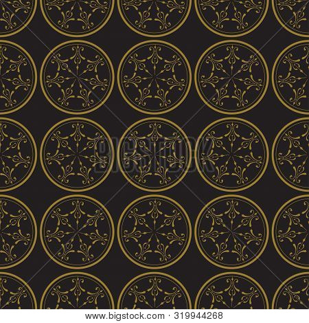Seamless Pattern Ornament Circles. Backgrounds Flowers The Arts