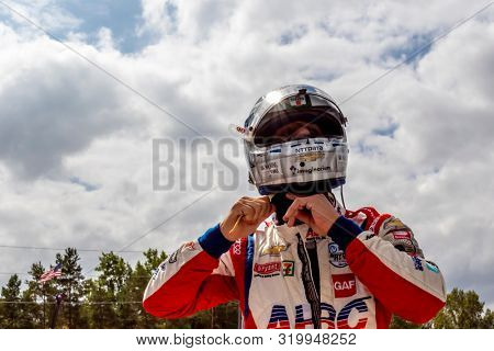 August 30, 2019 - Portland, Oregon, USA: TONY KANAAN (14) of Salvador, Brazil  practices for the Grand Prix of Portland at Portland International Raceway in Portland, Oregon.