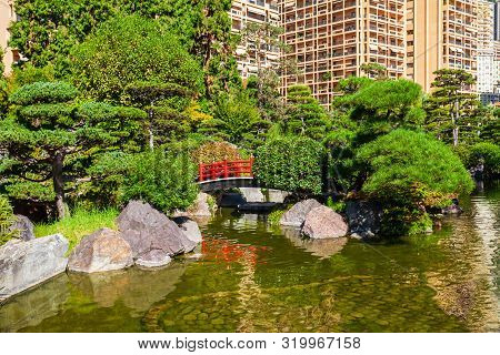 Japanese Garden Or Jardin Japonais Is A Municipal Public Park In Monte Carlo In Monaco