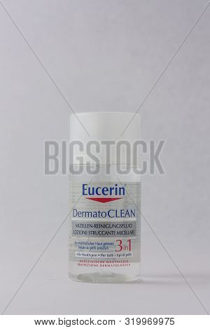 Matera, Italy - May 29, 2019: Eucerin Dermato Clean On A White Background To Mean A Commercial Conce