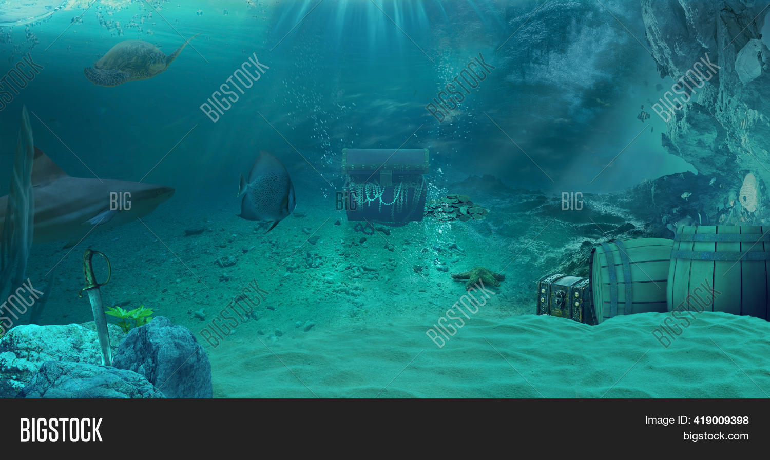 Underwater World Gold Image & Photo (Free Trial) Bigstock