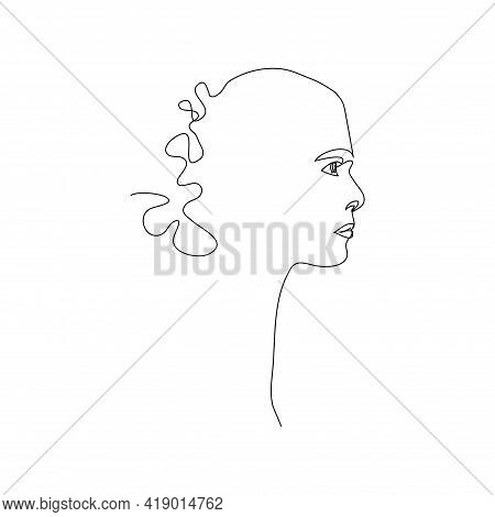 Continuous Line Art In Elegant Style For Prints