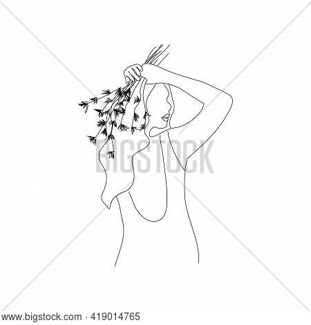 Continuous Line Art In Elegant Style For Prints