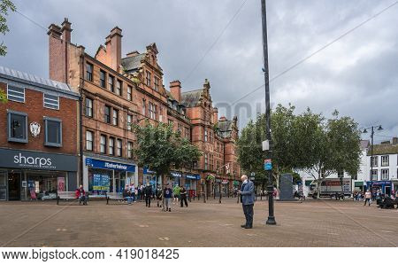 Carlisle, Cumbria, Uk, August 2020 - Street View Of The City Of Carlisle, Uk