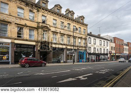 Carlisle, Cumbria, Uk, August 2020 - Street View Of The City Of Carlisle, Uk