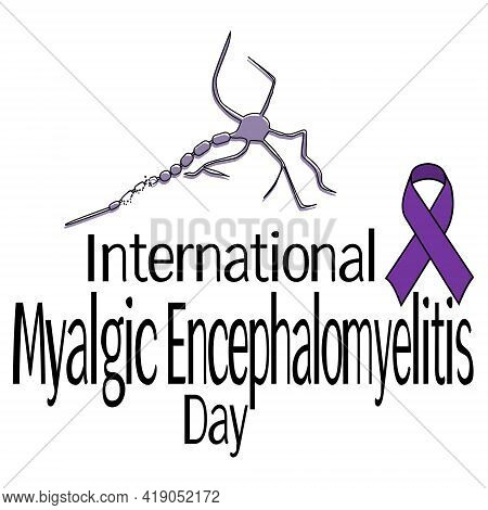 International Myalgic Encephalomyelitis Day, Schematic Representation Of Neurons, A Thematic Ribbon 