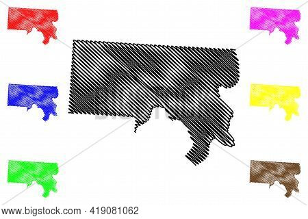 Meigs County, Ohio State (u.s. County, United States Of America, Usa, U.s., Us) Map Vector Illustrat