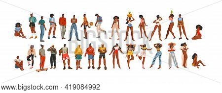 Hand Drawn Vector Abstract Stock Flat Contemporary Illustrations Collection Set Bundle With Differen