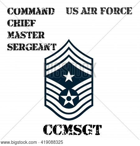 Realistic Vector Badge Of The Armband Of The Chevron Of The Command Chief Master Sergeant Of The Us