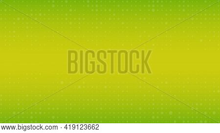 Abstract Geometric Background Of Sircles. Green Pixel Background With Empty Space. Vector Illustrati