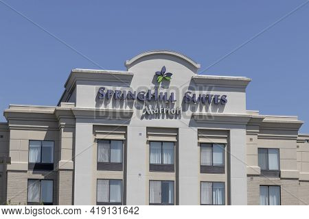 Carmel - Circa May 2021: Springhill Suites Hotel Property. Springhill Suites Hotels Is Part Of The M