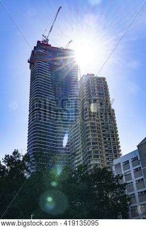 Surfer's Paradise Australia - April 24 2015;stunning High-rise Apartment Architecture On Gold Coast