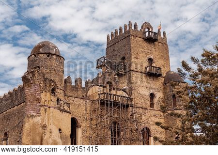 Fasil Ghebbi, Royal Castle In Gondar, Ethiopia