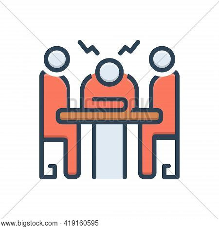 Color Illustration Icon For Circumstance Situation Circumstances Actualities Circs