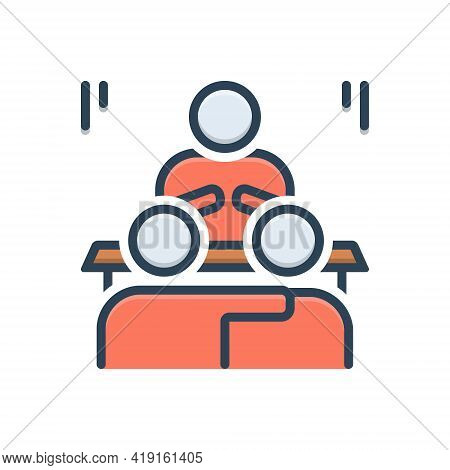Color Illustration Icon For Convince Explain Decode Exhort Expostulate
