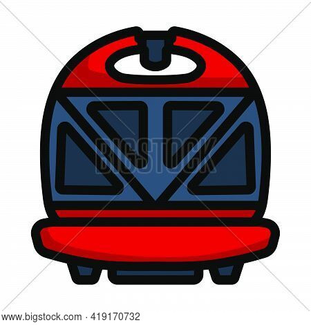Kitchen Sandwich Maker Icon. Editable Bold Outline With Color Fill Design. Vector Illustration.