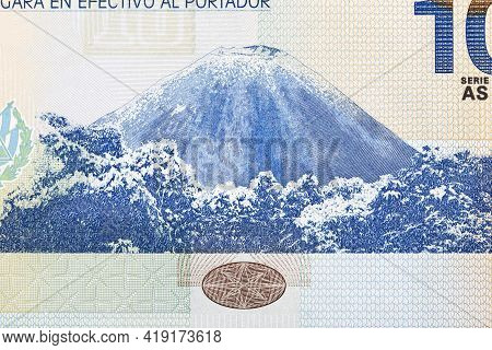 Izalco - Volcano From Old Salvadoran Money - Colon