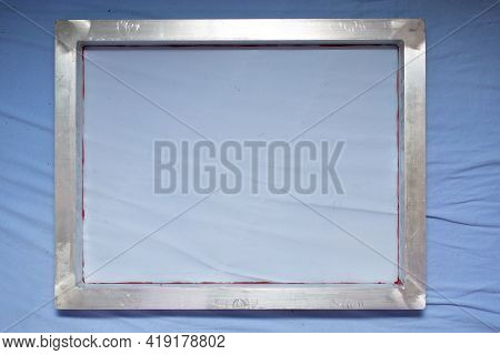 Frame Pattern For Serigraphy Silk Screen Print Process At Clothes Factory