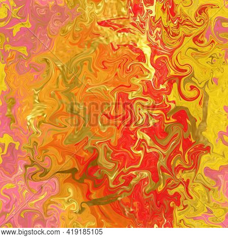 Beautiful Color With Gold Marble Texture Repeat