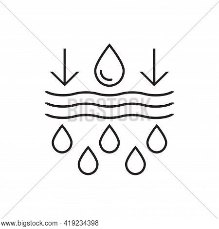 Absorption. Absorb Soft Layers And Drops Isolated On White. Sanitary Care Symbol. Moisture Absorbing