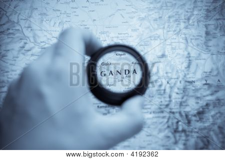 Ganda térképén