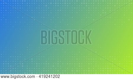 Abstract Geometric Background Of Sircles. Green Pixel Background With Empty Space. Vector Illustrati