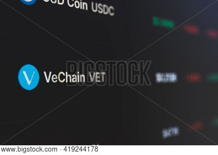 Vechain On Cryptocurrency Exchange Market . A Cryptocurrency Is A Digital Or Virtual Currency That U