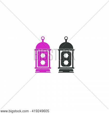 Simple Lantern Icon Logo Design Vector Template Illustration