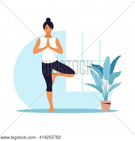 Young Woman Practices Vector Photo Free Trial Bigstock