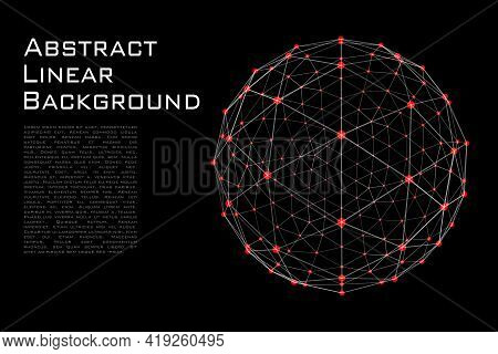 Abstract 3d Sphere. Hud Design Sphere. Network Line Concept. Futuristic Technology Style. Vector Fut