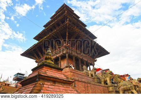 High Angle View Of Temple, Pagoda Style Temple
