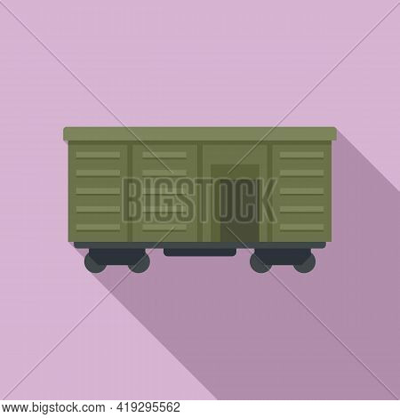 Illegal Immigrants Wagon Icon. Flat Illustration Of Illegal Immigrants Wagon Vector Icon For Web Des