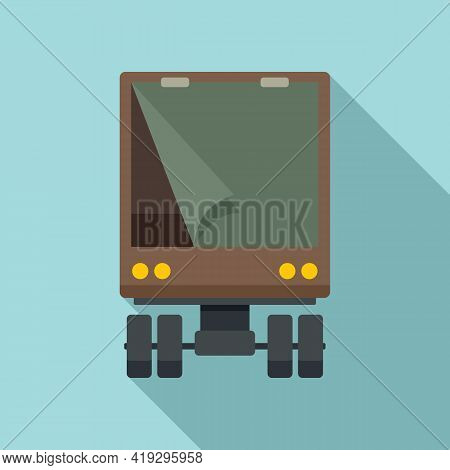 Illegal Immigrants Truck Icon. Flat Illustration Of Illegal Immigrants Truck Vector Icon For Web Des