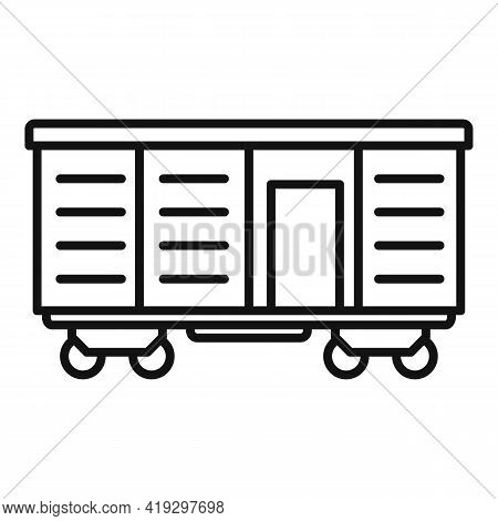 Illegal Immigrants Wagon Icon. Outline Illegal Immigrants Wagon Vector Icon For Web Design Isolated 