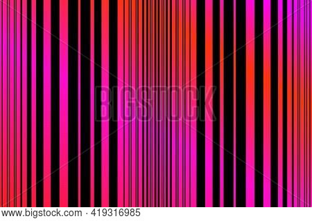 Black Stearate Line Contemporary Style Pattern Isolated On Pink Background.