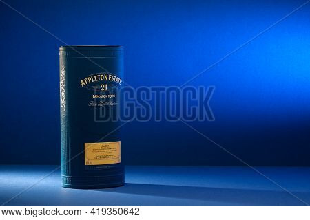 Prague,czech Republic - 28 March,2021: Appleton Estate Is Authentic Jamaican Rum. Appleton Estate Is
