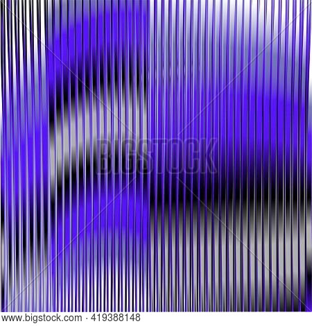 Deep Blue Gray Futuristic Abstract Vector Texture With Linear Shapes And Moire Effect. Dark Monochro
