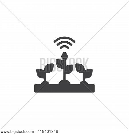 Agritech Control Vector Icon. Filled Flat Sign For Mobile Concept And Web Design. Smart Farm Technol