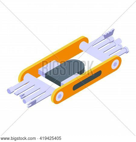 Penknife Instrument Icon. Isometric Of Penknife Instrument Vector Icon For Web Design Isolated On Wh