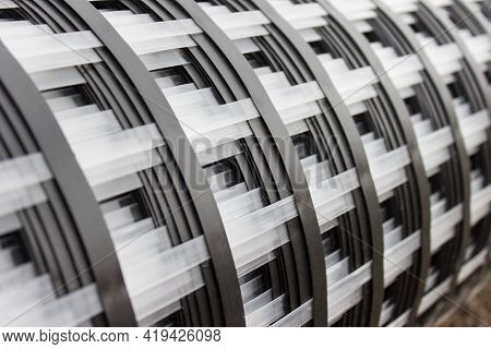 Plastic Geogrid Mesh For Land Transformation Landscaping, Preparation For Plant Seedling.