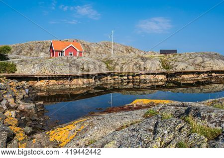 View To The Weather Islands Near Fjaellbacka In Sweden.