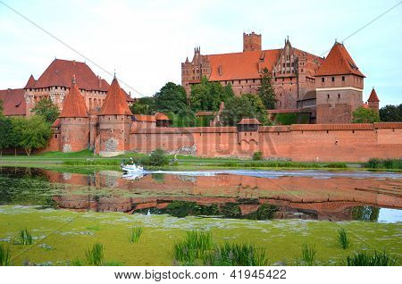 Malbork castle in Pomerania region, Poland
