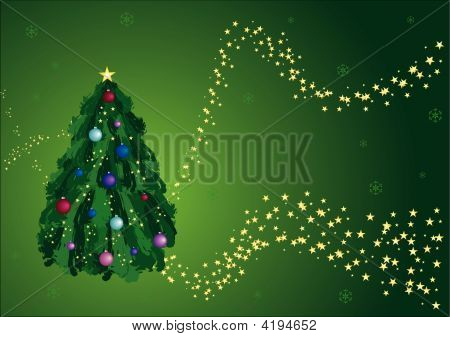 grüne Weihnachtsfest Grußkarte